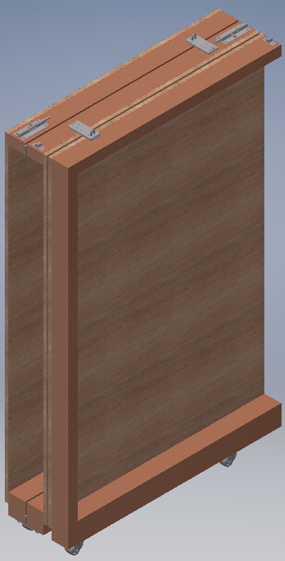 Figure 1: Trifold table in rolling configuration